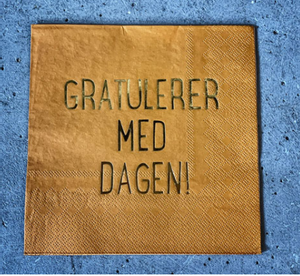 Bilde av Servietter gul gratulerer