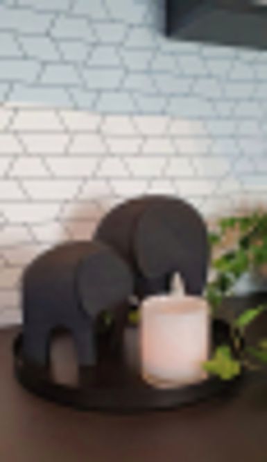 Hovedbilde Lysholder hvit munnblåst
