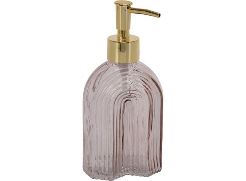 Såpedispenser grå/beige glass