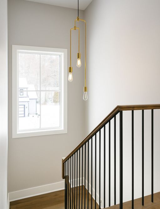 Hovedbilde Lampe gull 3-armet