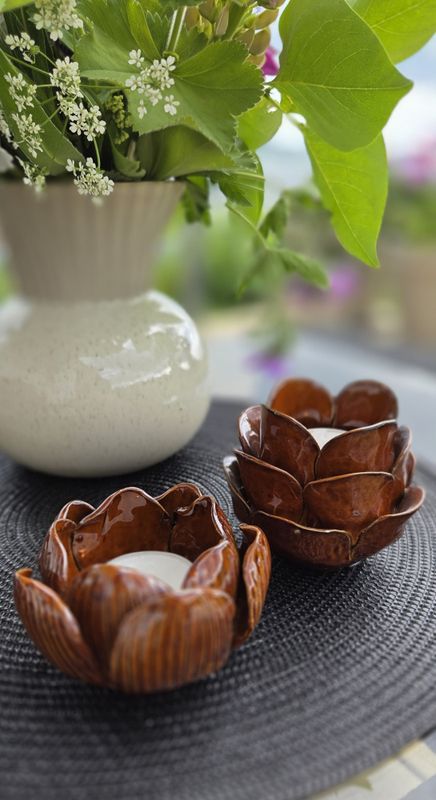 Telyslykt lotus brun
