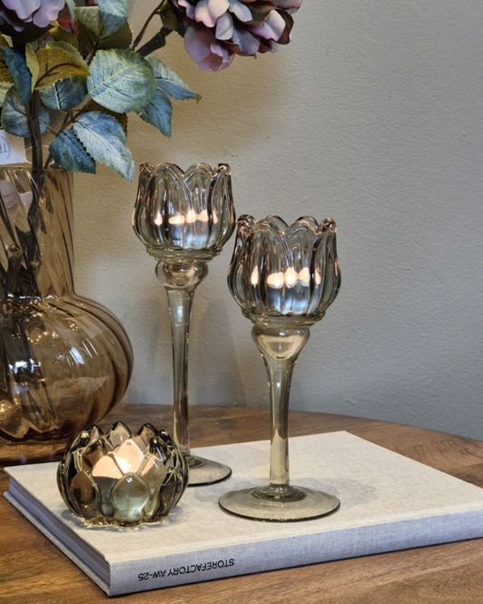 Hovedbilde Lyslykt grønn blomst høy