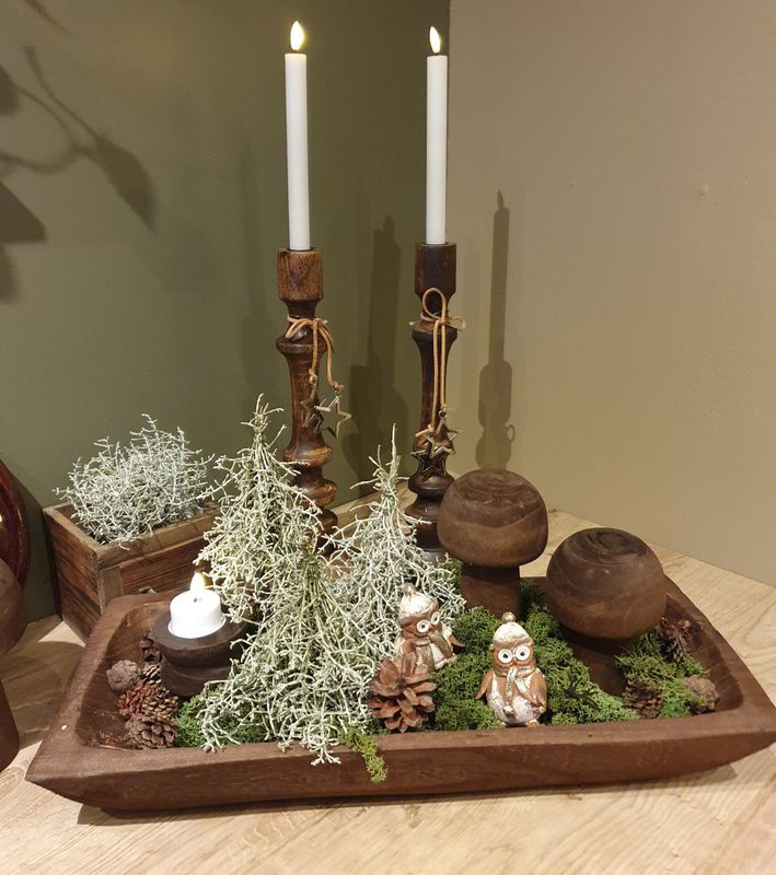 Trau mørk brun stort