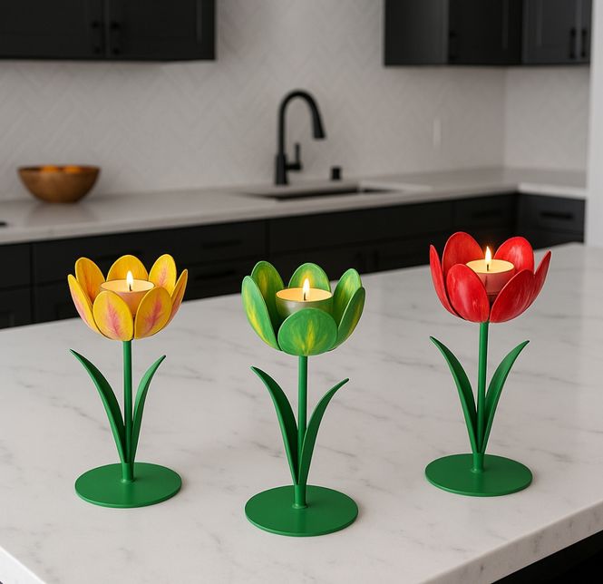 Hovedbilde Lysestake tulip rød