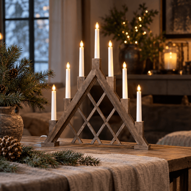 Hovedbilde Adventsstake brunt tre